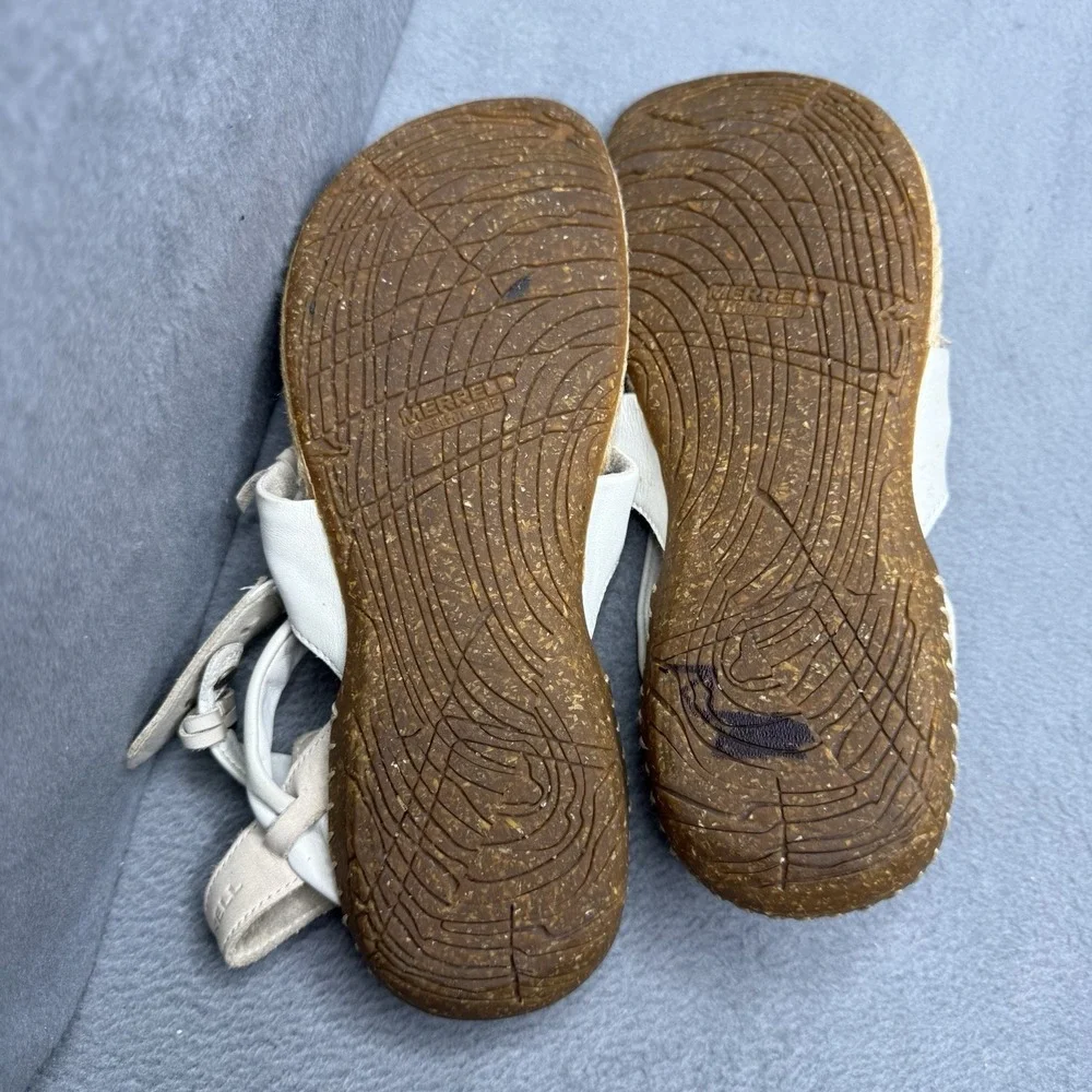 Merrell Womens Brown Leather Strappy Comfort Slingback Sandals Size 7 J55140